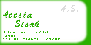 attila sisak business card